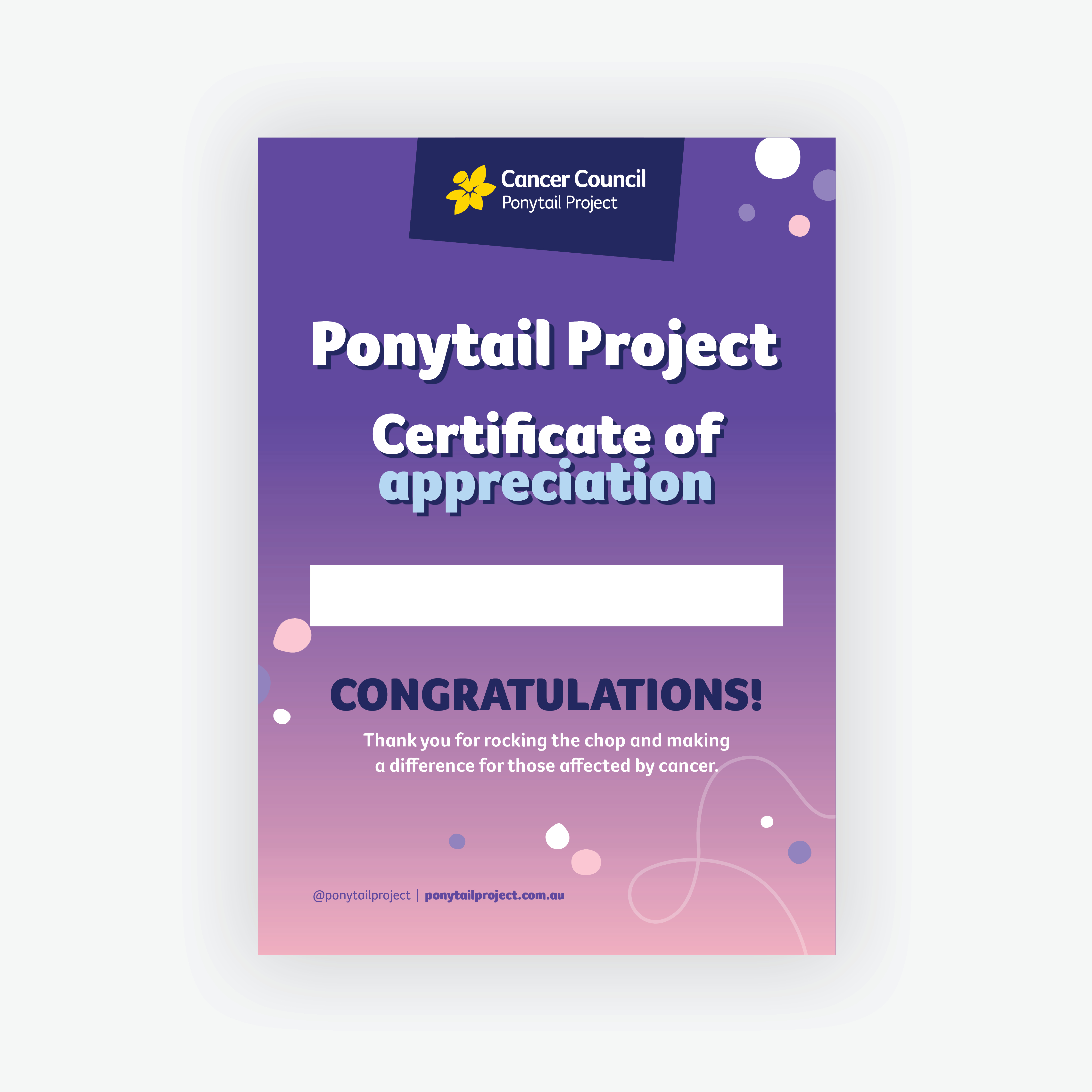 Thank You Certificate